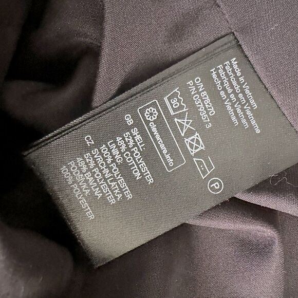 H & M H&M | Charcoal Gray Tweed Jacket Coat Blazer with Gold Details | Size 6 - Picture 5 of 7